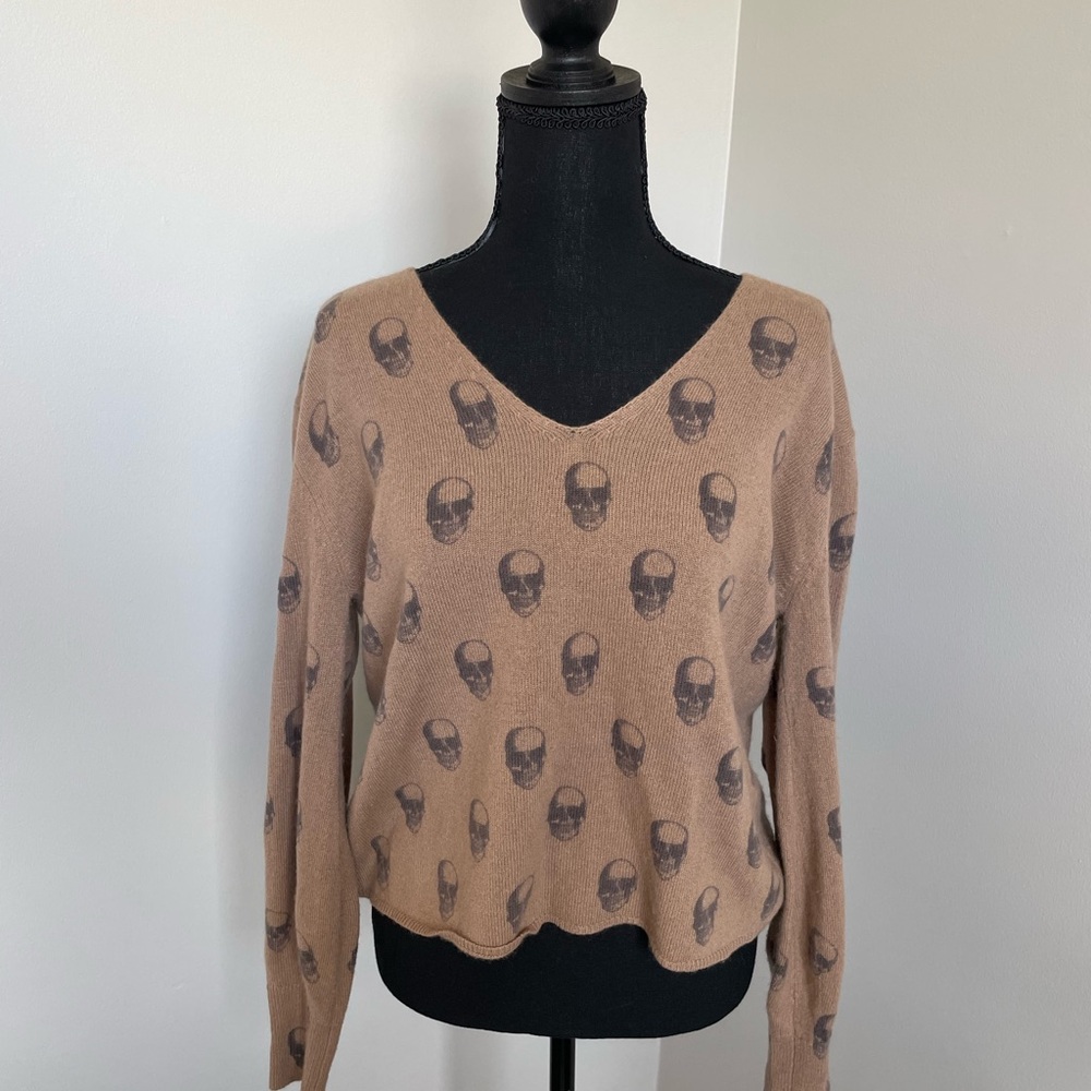 Cashmere Skull Pattern Sweater